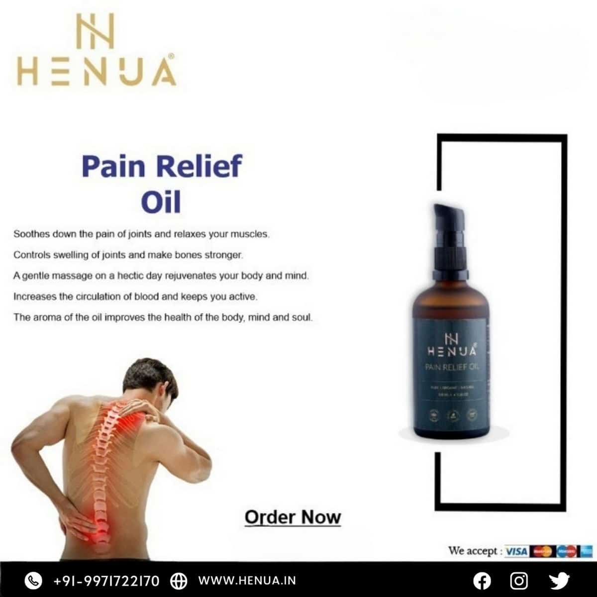 Instant Relief from Muscle Pain with Henua Oil
